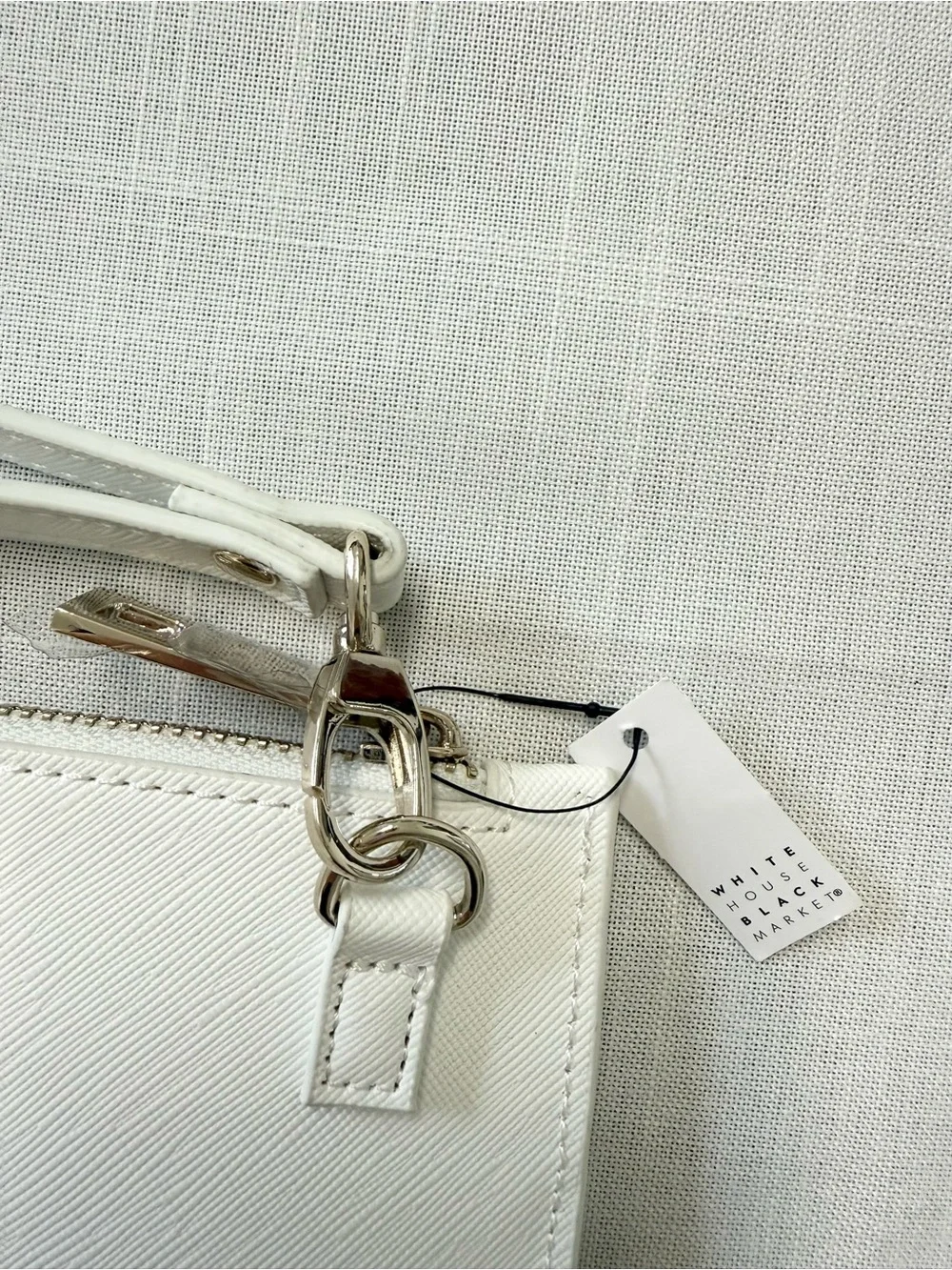 WHBM White Floral Pouch/Wristlet NWT Bag Purse Casual Party